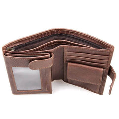 2025 RFID Vintage Leather Short Wallet - SnaggIt