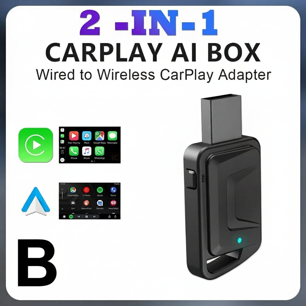 2 in 1 Wireless CarPlay & Android Auto Adapter by Snagg A Car Adapter