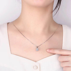 1–2CT Square Moissanite Pendant Necklace - SnaggIt