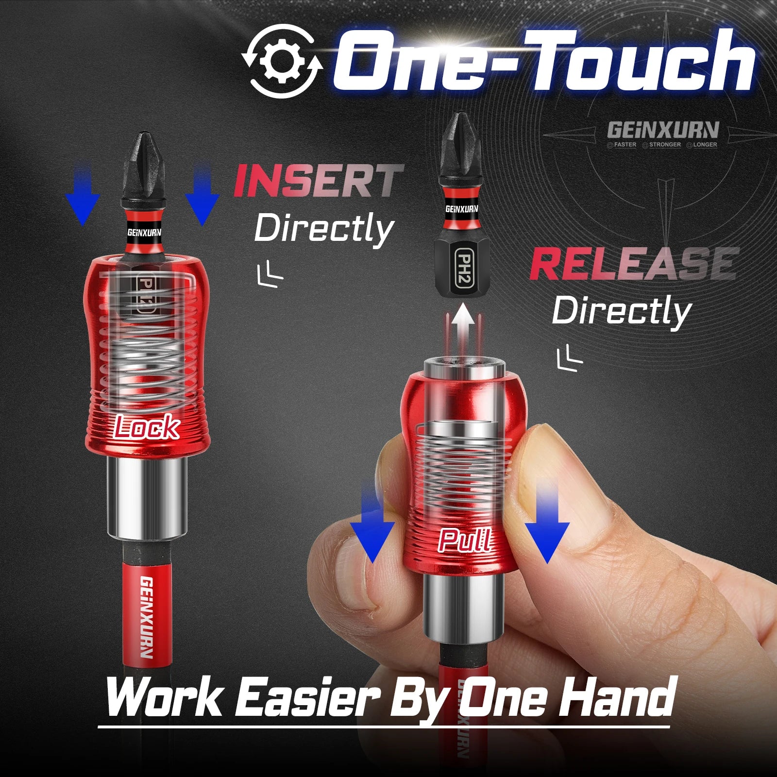 Mini Ratchet Wrench Set 33pcs | 1/4" Adapter S2 Steel Magnetic Screwdriver Bits Colour-Coded Base