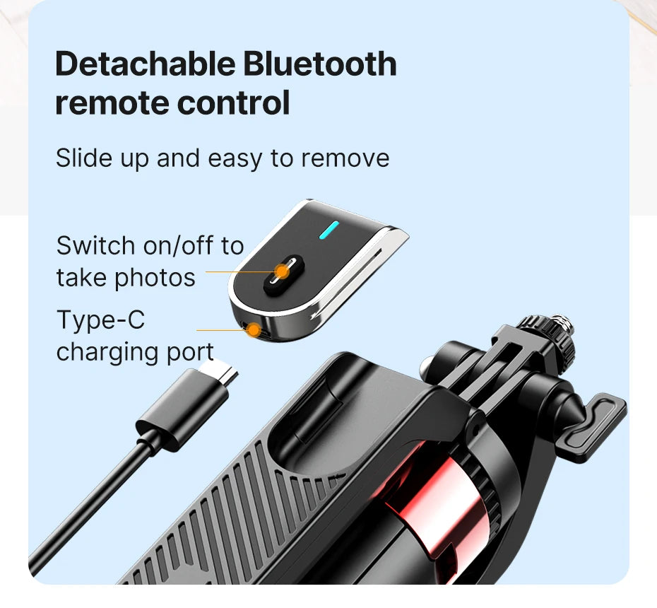 1.8M Bluetooth Remote Control Selfie Stick Tripod by Snagg A Tripod