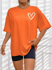 Simple Love Print Womans Streetwear T-Shirt