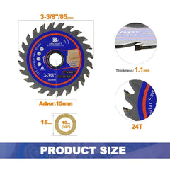Carbide Tipped Mini Saw Blades | 75mm & 85mm Precision Cutting Discs