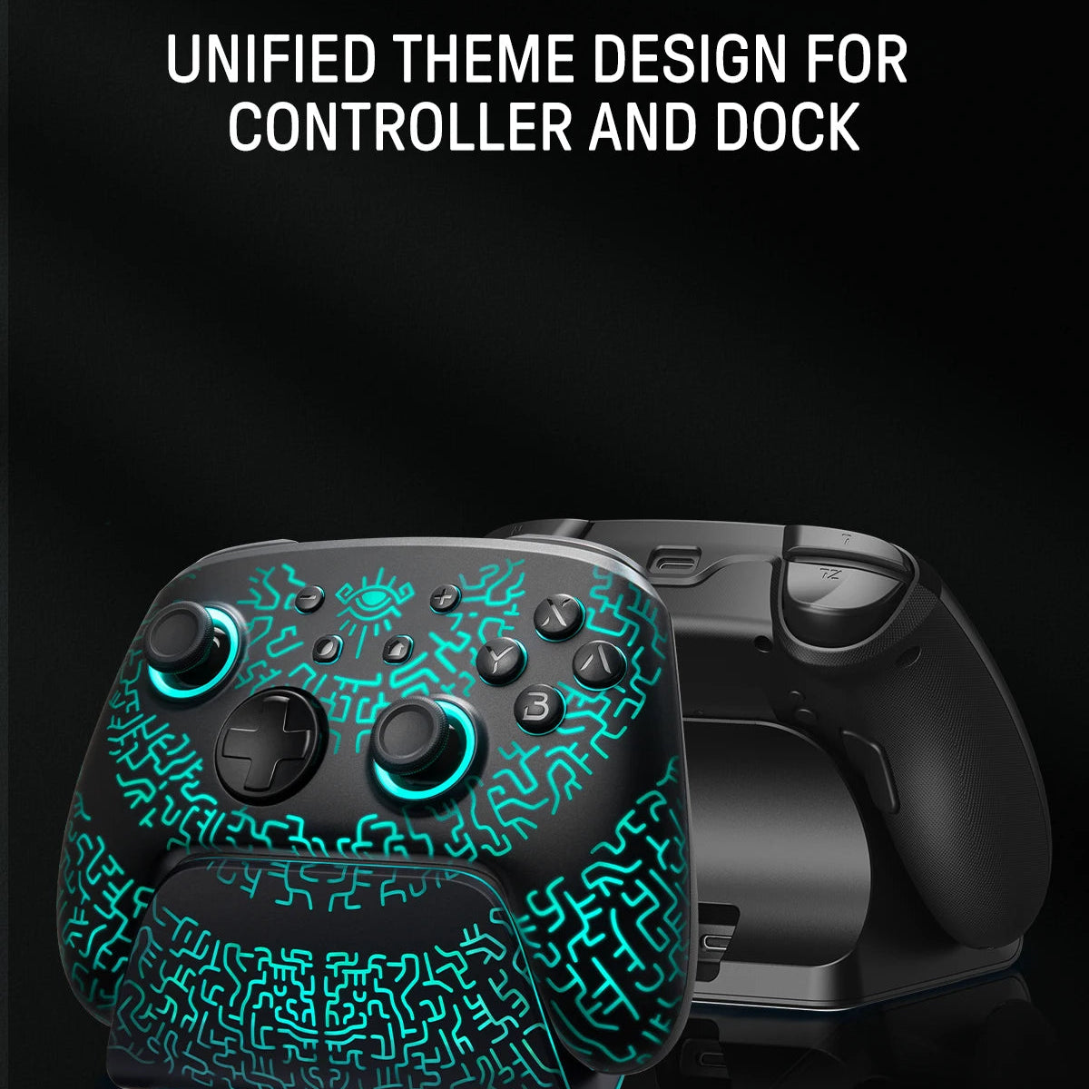 Wireless Pro Controller with Charging Dock Compatible With Switch, Switch 2 & OLED by Snagg A Game Controller