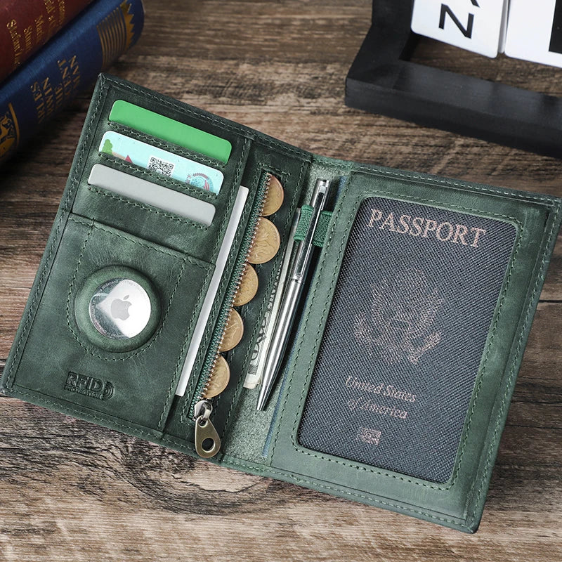 Genuine Leather Passport Wallet by Snagg It Wallet