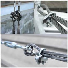 Waterproof Stainless Steel U-Shaped Cable Clamps 1–10mm | Wire Rope Fixing Clips Sling Fastener 1–50pcs