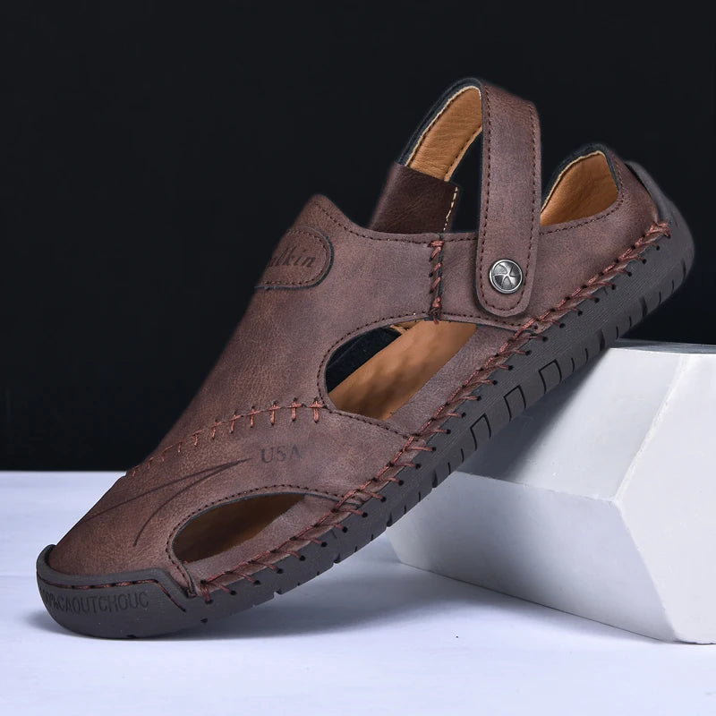 Handmade Men’s Leather Sandals by Snagg A Slipper
