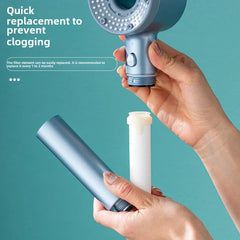 High Pressure Shower Head – 5 Modes with Filter & One-Key Stop by Snagg A Shower Head