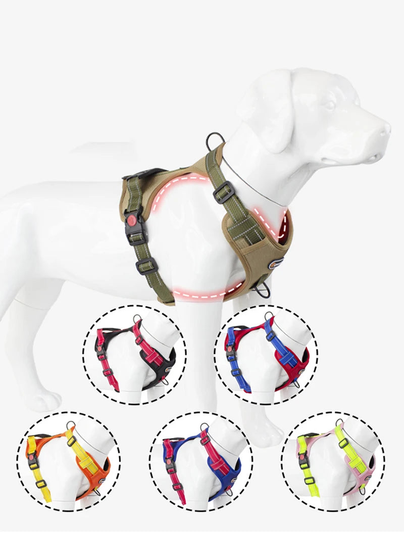 Adjustable Reflective Dog Harness by Snagg A Harness