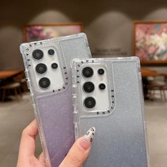 3 in 1 Clear Gradient Glitter Case For Samsung Galaxy S25 Series by Snagg A Phone Case