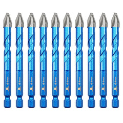 10 Pcs Hex Drill Bit Set 6/8/10mm Carbide Masonry Multifunction Drill Bit