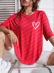 Simple Love Print Womans Streetwear T-Shirt