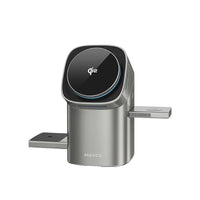 Qi2 Auto-rotate Touch Magnetic 3 in 1 Wireless Charger for IPhone Phones, Watch & AirPods by Snagg A Charging Station