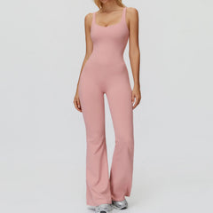 Women's Push-Up Sports Jumpsuit | Gym Tracksuit Yoga Suit Fitness Romper Stretch Bodysuit Activewear