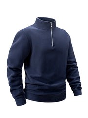 Men’s Thicker Fleece Sweatshirt | Autumn/Winter Half-Zip Thermal Pullover