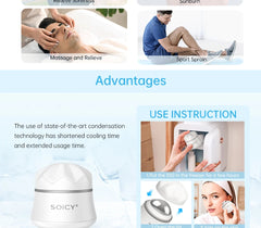 Stainless Steel Ice Roller – Cold Therapy Facial & Body Massage