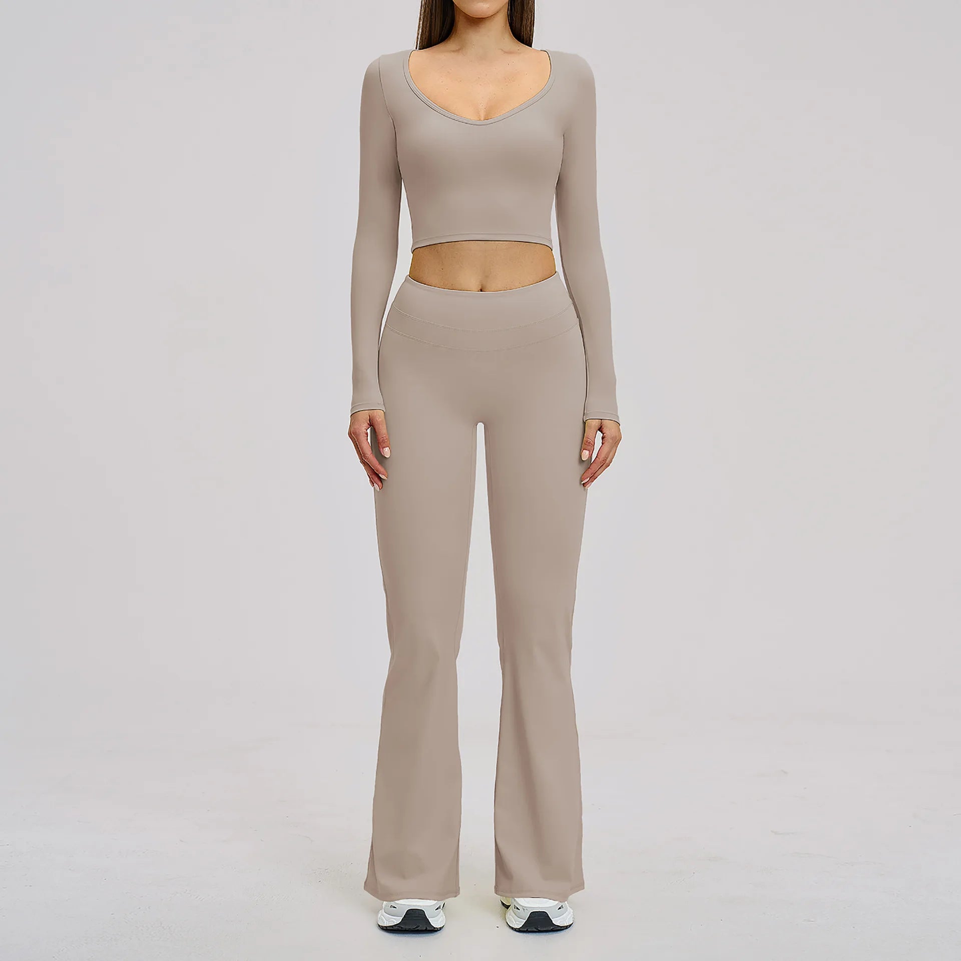 Women's 2-Piece Fitness Tracksuit | Seamless Sports Bra & High Waist Leggings Yoga Gym Set