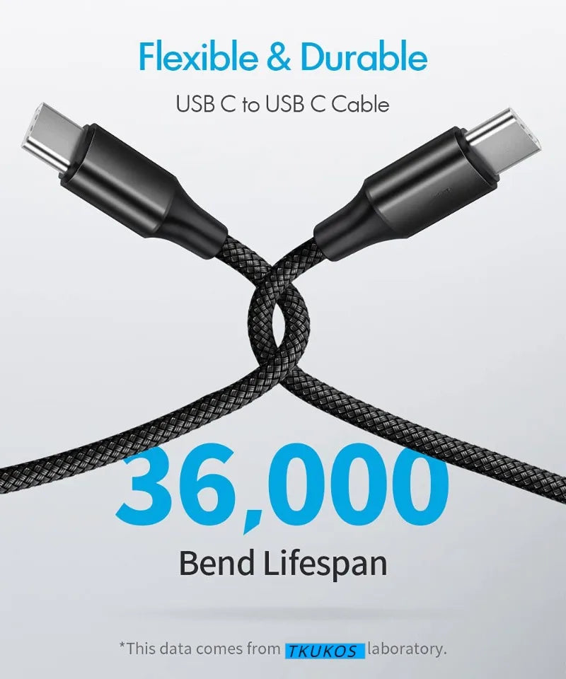 Long Type-C to Type-C Fast Charging Cable – 3m / 5m / 8m by Snagg A Charging Cable