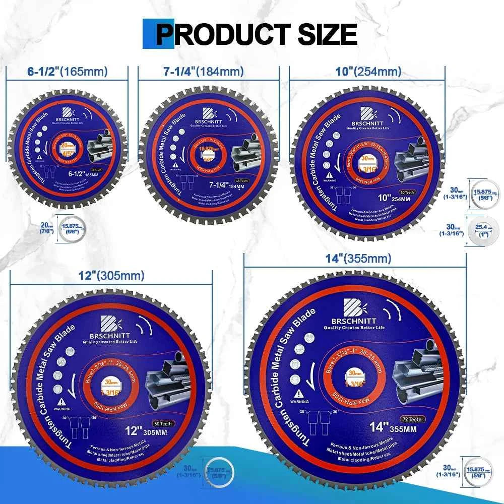 Professional Alloy Iron Cutting Disc | 165mm–355mm Carbide-Tipped Circular Saw Blade for Steel & Rebar