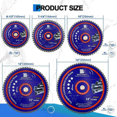 Professional Alloy Iron Cutting Disc | 165mm–355mm Carbide-Tipped Circular Saw Blade for Steel & Rebar