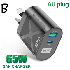 AU Plug 65W GaN Charger by Snagg An Adapter