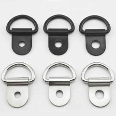 D-Shaped Anchor Rings & Hooks | Iron Cargo Tie Suspension Rings for Truck Trailer RV Ship 1–50pcs