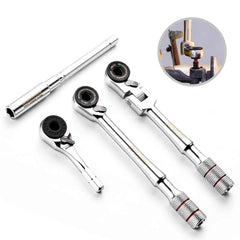 1/4" Ratchet Wrench Set 4pcs | Multi-Angle Portable Hand Repair Tool Kit for Confined Spaces