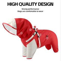 Waterproof Hooded Dog Raincoat by Snagg A Jacket