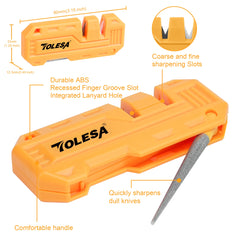 Mini Pocket Knife Sharpener 3-in-1 – Diamond Rod & Pull-Through Sharpening Tool