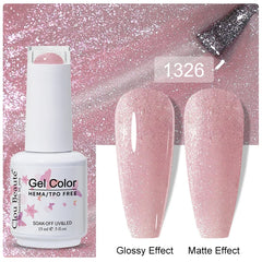 Professional 15ml HEMA & TPO Free Gel Polish – High-Performance Red & Multi Tone Semi Permanent Varnish