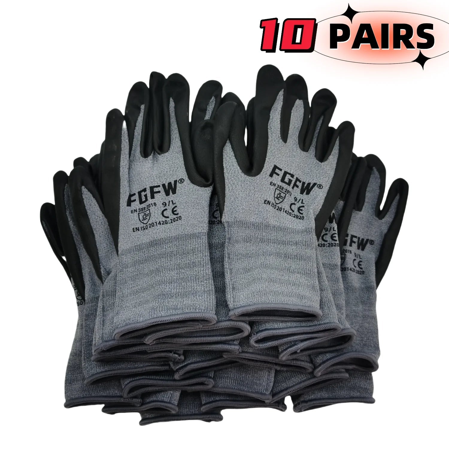 Nitrile Coated Work Gloves for Gardening/Workshop by Snagg A Gloves