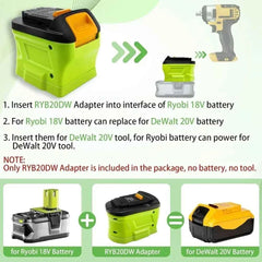 Battery adapter for Ryobi 18V batteries to DeWalt 20V tools – image 2