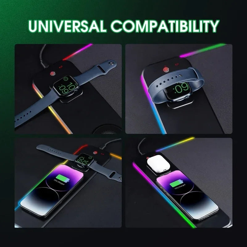 RGB Gaming Mouse Pad with Wireless Charging by Snagg A Mouse Pad