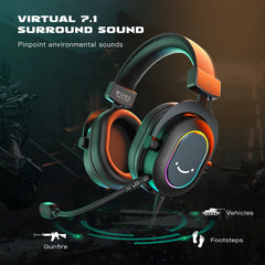 RGB Gaming Headset with Mic & 3 EQ Modes for PC, PS4 & PS5 by Snagg A Gaming Headset