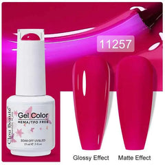 Professional 15ml HEMA & TPO Free Gel Polish – High-Performance Red & Multi Tone Semi Permanent Varnish
