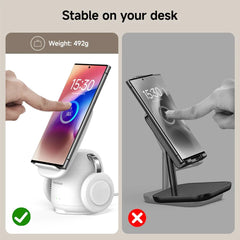 Samsung 3-in-1 Wireless Charging Station | Galaxy S25 S24 Z Flip Fold Watch Ultra Buds Charger Stand