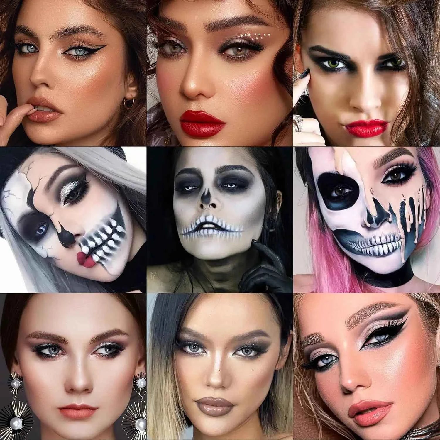 Black Gemstone Smokey Eye Palette – 9 Color High Pigment Shadow Collection for Goth, SFX, and Nighttime Glam