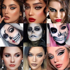 Black Gemstone Smokey Eye Palette – 9 Color High Pigment Shadow Collection for Goth, SFX, and Nighttime Glam