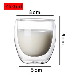 Heat Resistant Double Wall Glass Mug For Coffee Fans by Snagg A Cup
