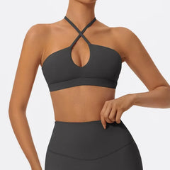 Women's Cross-Back Sports Bra | Stretch Yoga Gym Training Fitness Workout Underwear Top