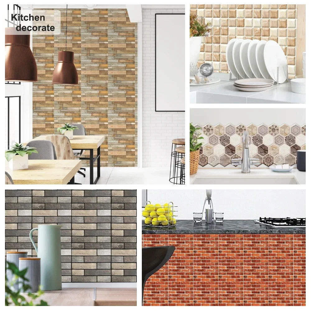 Imitation Brick & Cobblestone Wall Stickers by Snagg A Wall Sticker