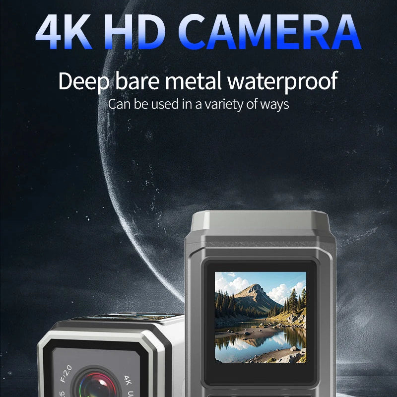 4K HD Mini Action Camera – Waterproof Helmet Cam with Clip Mount by Snagg A Portable Camera