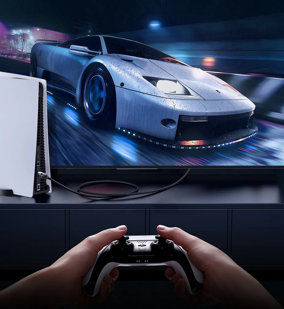 Cat8 Ethernet Cable – 40Gbps 2000MHz Braided LAN Cord for PC, Laptop & PS5 by Snagg A Network Cable