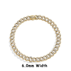 Moissanite Cuba Chain Bracelet by Snagg A Bracelet