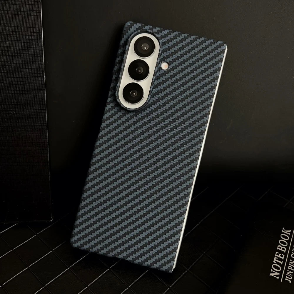 Carbon Fiber Pattern Magnetic Case For Samsung Z Fold 7 Series by Snagg A Phone Case
