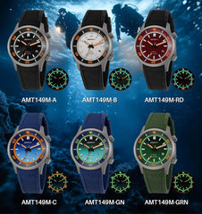 BERNY Titanium Diver’s Watch – Miyota 8215 | 200M (Silicone Strap) - SnaggIt