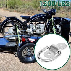 Stainless Steel D-Ring Tie Down Anchor | Lashing Ring Pull Hook for Car Boat Cargo Trailer RV Van