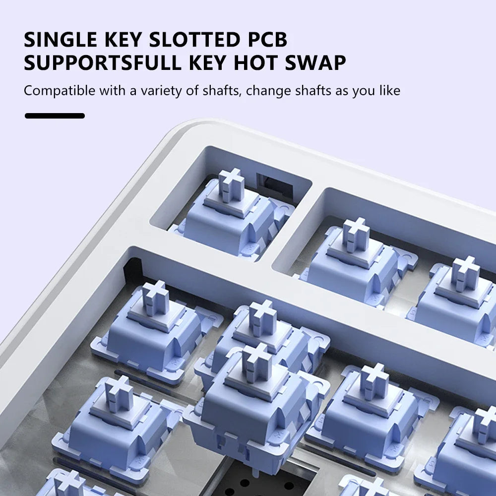 75% Mechanical Gaming Keyboard Tri-Mode Wired/Bluetooth/2.4G Connection by Snagg A Keyboard