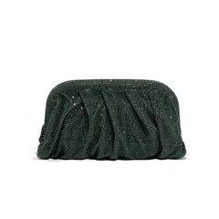 Shiny Rhinestone Crystal Fold Evening Clutch by Snagg It Purses