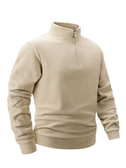 Men’s Thicker Fleece Sweatshirt | Autumn/Winter Half-Zip Thermal Pullover